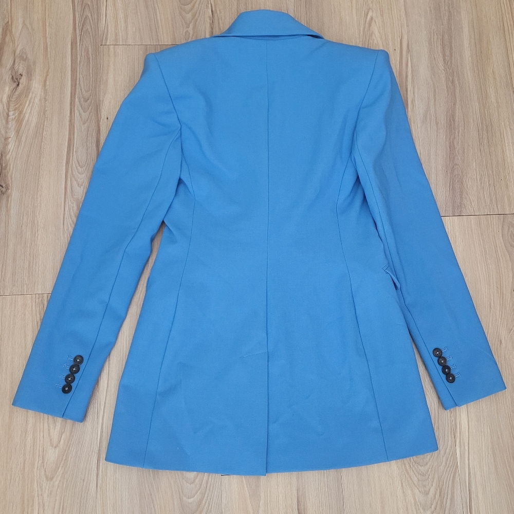 Express Double Breasted Hourglass Blazer Blue Tailored Blazer Size 2 - Picture 4 of 7